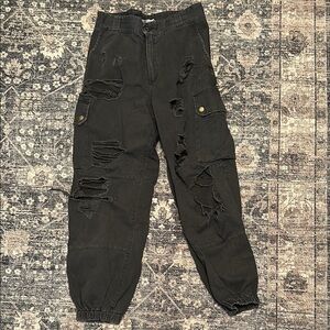 Carmar Dark Gray Buttoned Trousers